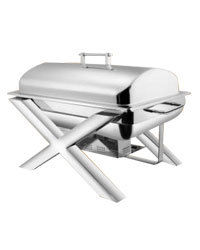 Rectangular Cross Leg Chafing Dish With Dome Cover