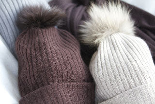 Cashmere Caps With Fur