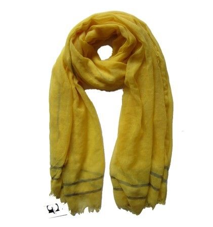 Yellow Black Strip Ladies Fashion Scarf