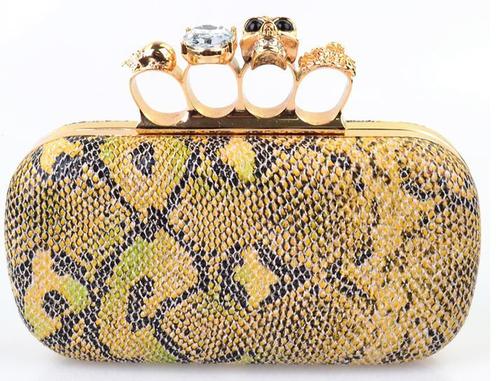 Skull Knuckle Ring Clutch Bag