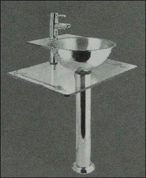 Pelican Wash Basins With Glass Counter And Pedestal Stand (Jbs-018)