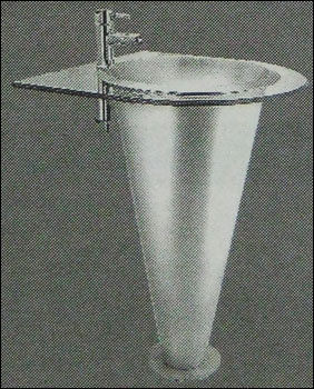 Pelican Wash Basins With Glass Counter And Pedestal Stand (Jbs-020)