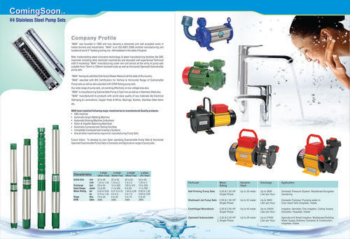 Single Phase Vertical And Horizontal Pump Sets