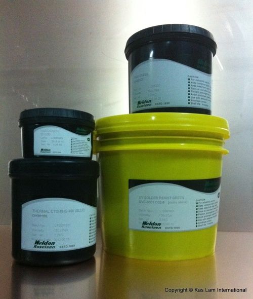 PCB Inks - High Precision Alkali Developing Type Liquid Photo Imageable Solder Resist Inks, UV Curable, Solvent Free, 100% Solid Content, Long Self-Life