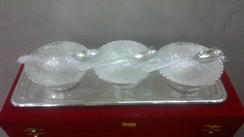 Silver Ice Cream Cups