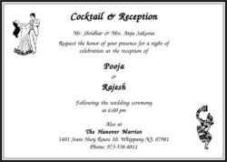 Cocktail Ceremony Cards