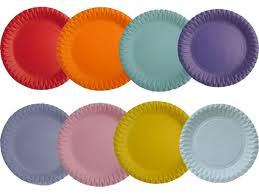 Round Shaped Mult-colour Paper Plates