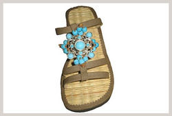 Turquoise Beaded Sandals