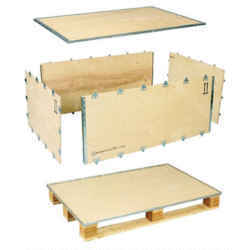 Foldable Plywood Boxes - High-Durability Plywood with Reinforced Metal Edges | Space-Saving Design, Easy Assembly and Disassembly