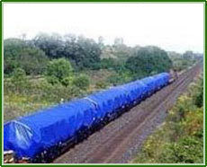 Railway Wagon Covers - HDPE Material, Various Sizes & Colors | U.V. Stabilized, Waterproof, High Flexibility, Tear Resistance