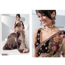 Maroon Coloured Designer Saree