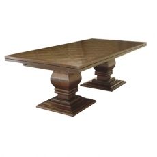 Custom Country English Double Pedestal Draw Top Table