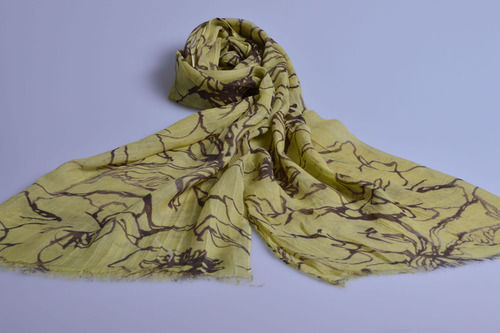 Bid Flower Oblong Scarf