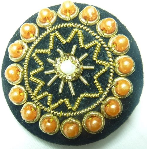 Hand Embroidered Button (KT-BT0068)