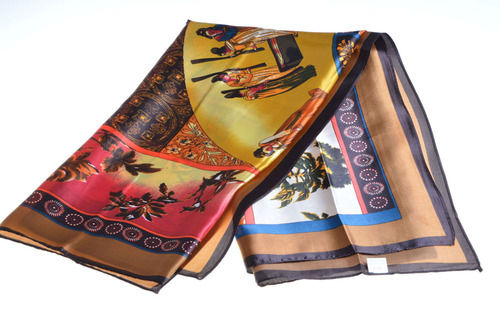 Ladies Chinese Style Silk Square Scarf