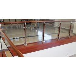 Wooden Glass Boundary Railing