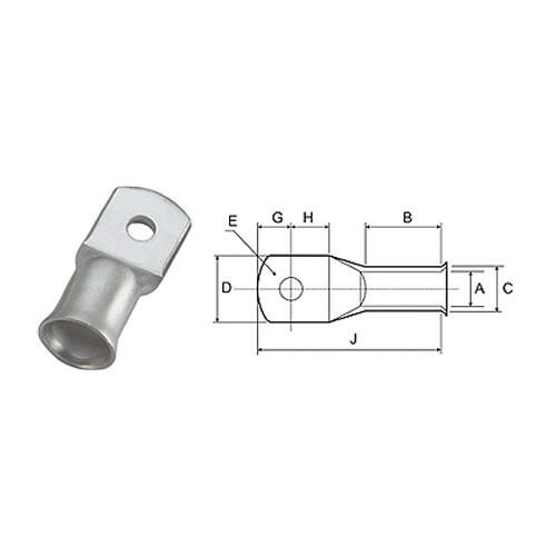 Compression Cable Lugs - Bell Mouth