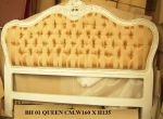 Designer Bed - Premium Quality Wood Frame, Elegant Upholstered Headboard, Customizable Sizes