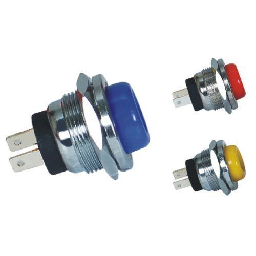 Push Button Switch - 3 Amp Contact Rating, 10 Milliohm Resistance, -20°C to 65°C Ambient Temp, 10,000 Cycles Electrical Life