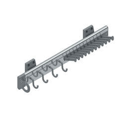 Aluminium Tie Belt Rack With Rail