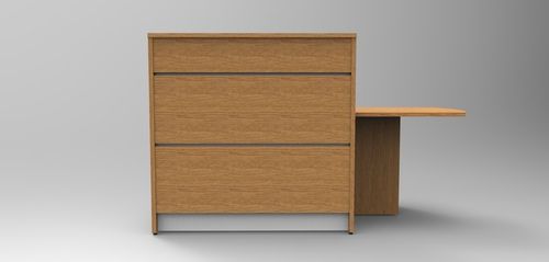 Oak Finished Office Reception Desk