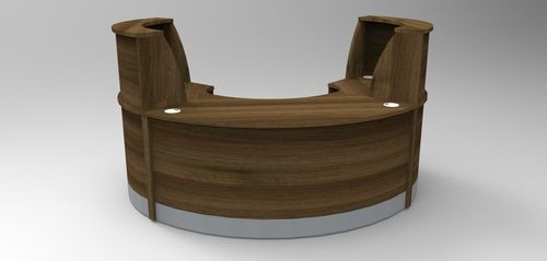 Walnut Finished Reception Desk