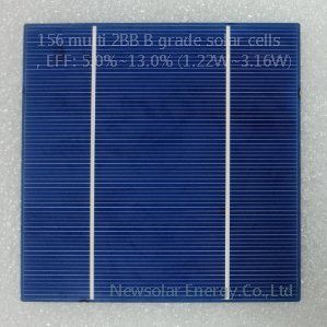 156 Multi 2Bb B Grade Solar Cells Eff: 5.0%~13.0% (1.22W~3.16W)