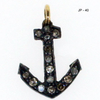 Anchor Diamond Charm