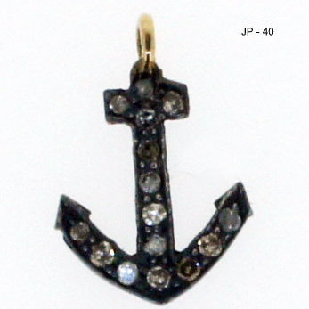 Anchor Diamond Charm Stand Up Pouch