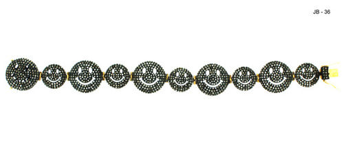 Pave Diamond Smiley Bracelet