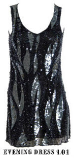 Ladies Evening Dress - Premium Quality Sequinned Fabric, High-Fashion Design with Elegant Embellishments