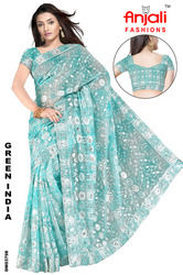 Schiffli Sarees - High-Grade Fabric, Dazzling Colors and Exclusive Designs for Ultimate Comfort