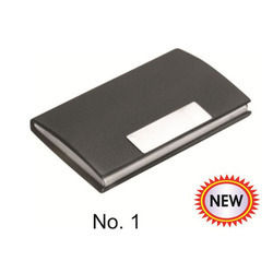 Leather And Metal Card Holder