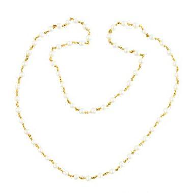 22K Gold Pearls Chain