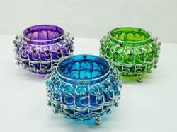 Beaded T-light Holders