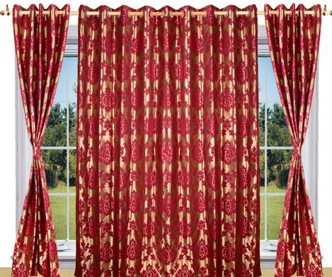 Kohinoor Maroon Curtain