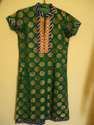 Green Chanderi Suit