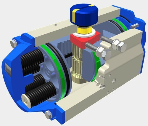 Pneumatic Rack And Pinion Actuators