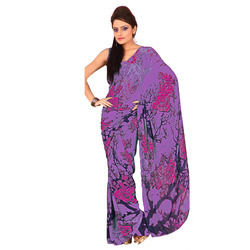 Fancy Print Work Saree