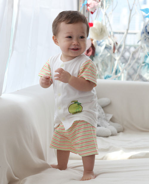 Organic Cotton Melon Short Pajama Set