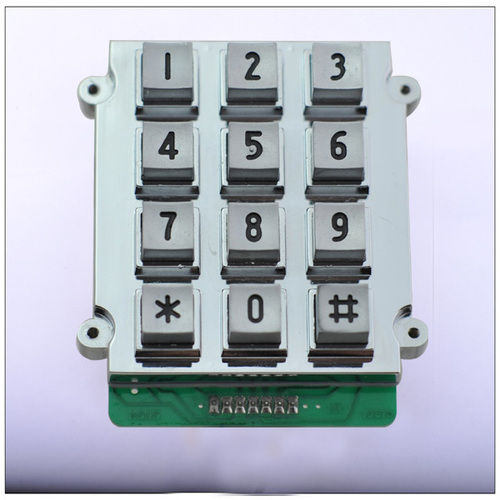 3x4 Bright Metal Telephone Keypad For Kiosk