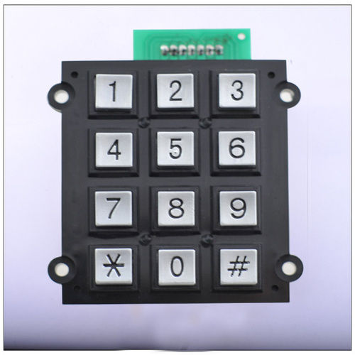 3x4 Zinc Alloy Metal Keypad