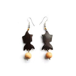 Coconut Shell Dangle Earrings