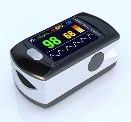 Finger Pulse Oximeter - Compact Size, Color OLED Display | SpO2 and Pulse Monitoring, 50-Hour Battery Life, Auto Power-Off