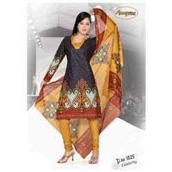 Ladies Printed Churidar Suit - Full Sleeves, Elegant Design for Parties, Weddings & Festivals