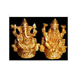 Laxmi And Ganesh Sitting Statue On Dragon Base