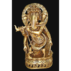 Ganesh Standing Four Arms With Flute