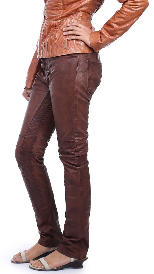 Leather Trouser - Sheep One Touch Leather with Ontario Finish | Stylish Design for Modern Women