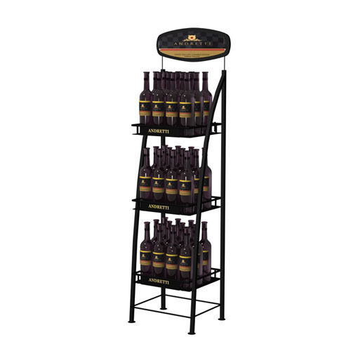 Commercial Metal Bottle Display Rack