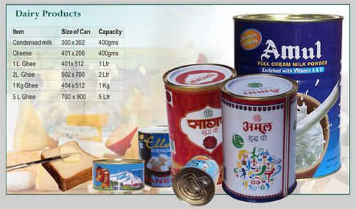 Dairy Food Tin Containers